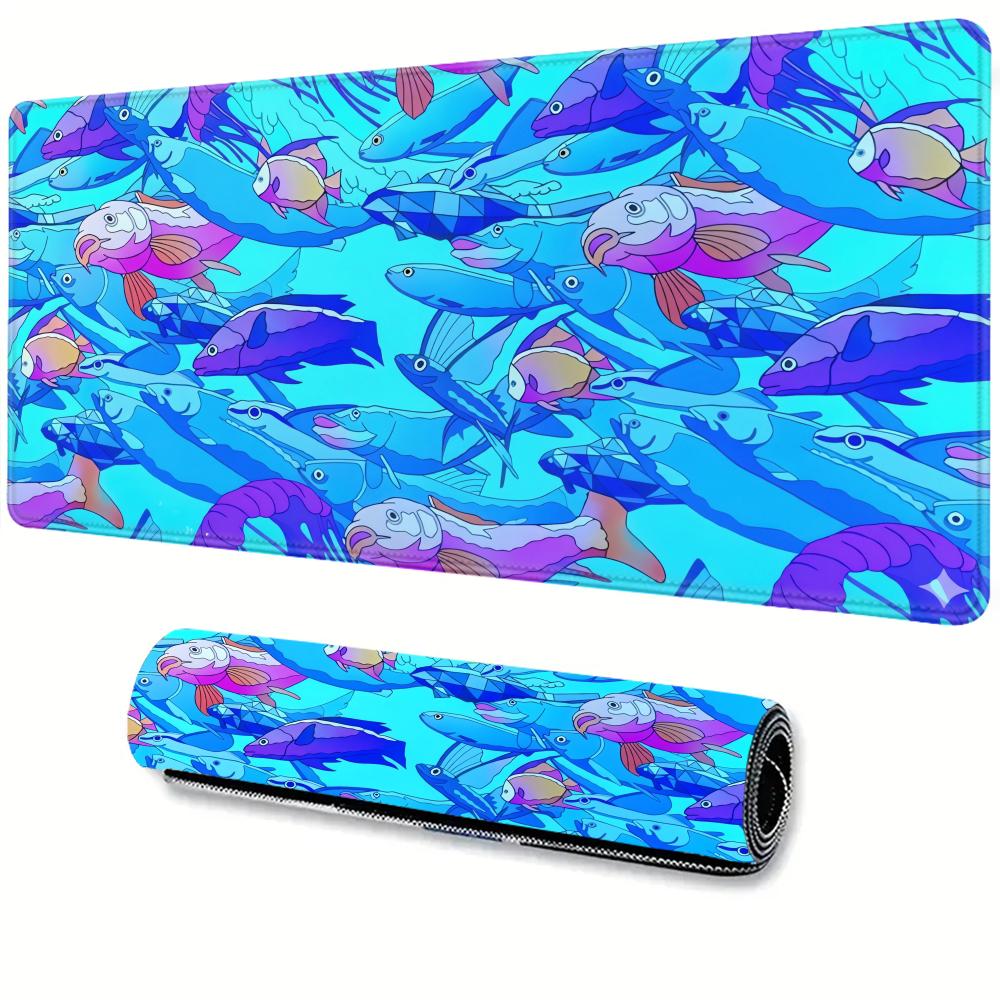 Tech Accessories For Desk - HD Printing Fish Rubber Mouse Pad