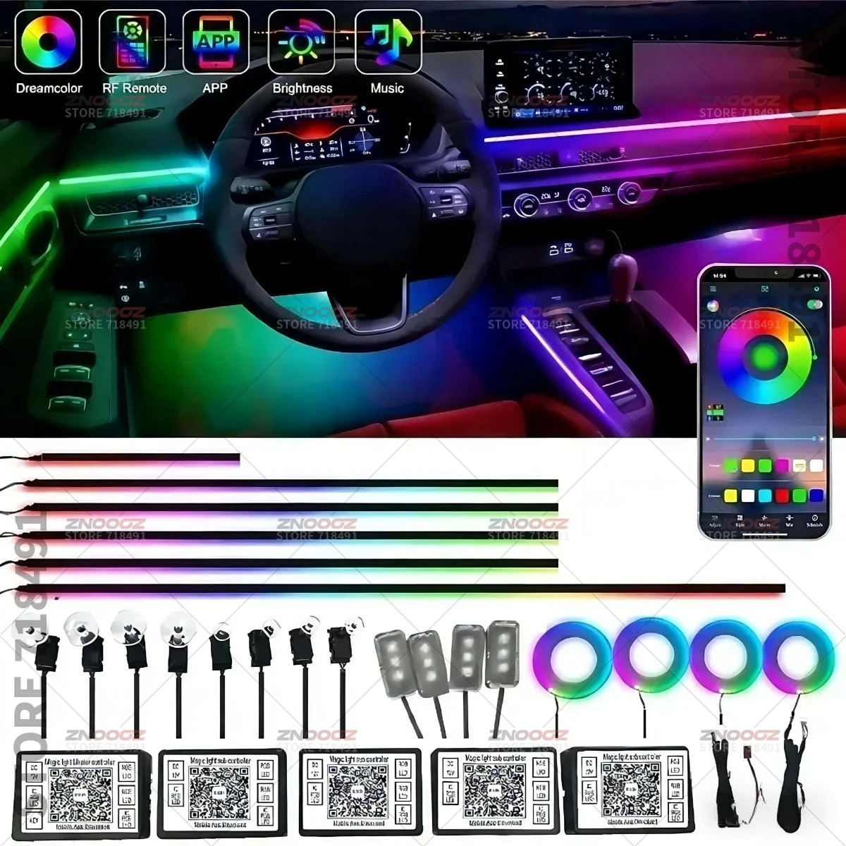 22in1 RGB Car Interior Acrylic - đánh giá và giá Tech Accessories Renault