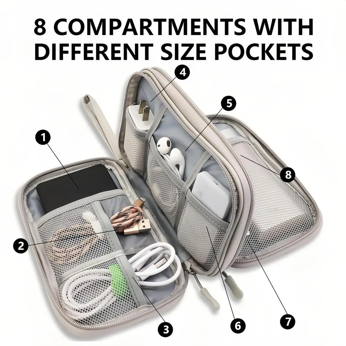 Waterproof Travel Cable Organi - đánh giá và giá Tech Accessories Hard Case