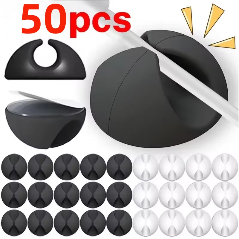 5/50Pcs Cable Clip Winder Orga - đánh giá và giá Desk Cable Clip