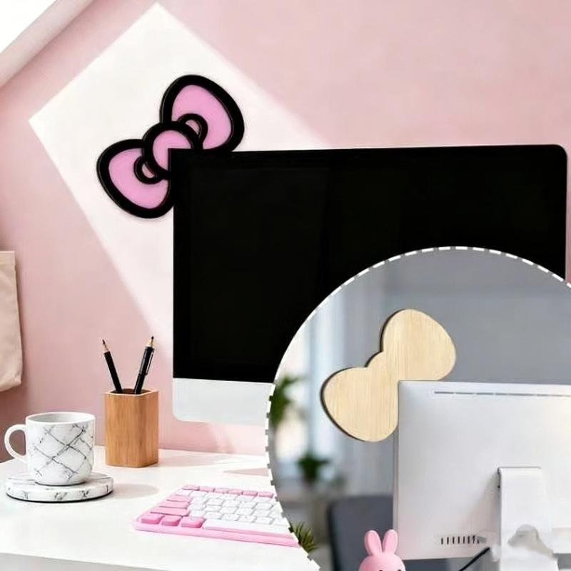 New 1/2Pcs Wooden Bowknot PC A - đánh giá và giá Tech Accessories For Desk