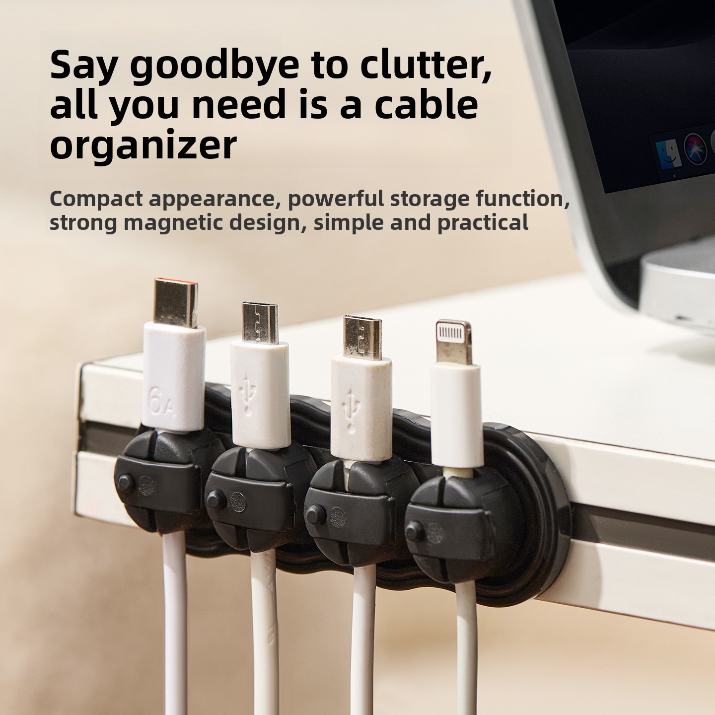 Magnetic Self-adhesive Cable O - đánh giá và giá Desk Cable Clip