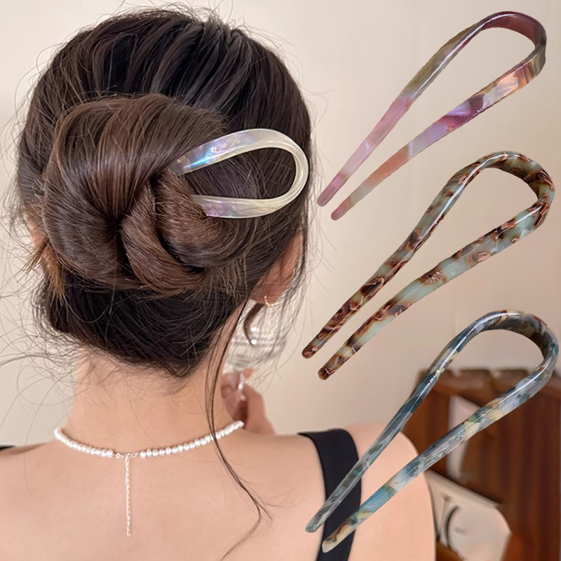 U-Shaped Hair Sticks Acetate A - đánh giá và giá Tech Hair Accessories