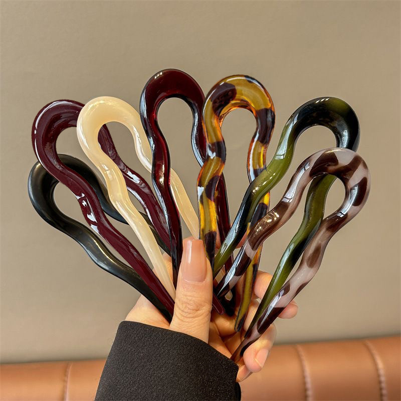 Elegant Acrylic U-shaped Hairp - đánh giá và giá Tech Hair Accessories
